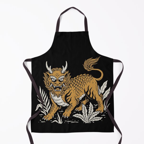 Item preview, Golden Qilin Mythical Beast Traditional Asian Folklore Art designed and sold by zzz888.