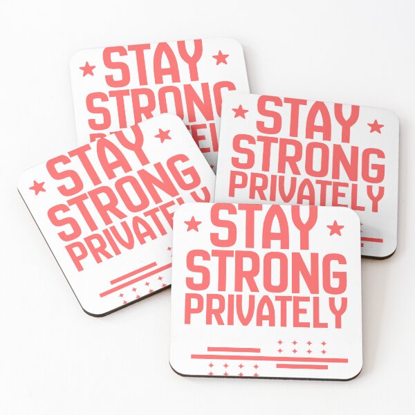 Item preview, Stay Strong Privately Bold Typography T-Shirt | Quiet Strength Introvert Quote Sticker designed and sold by YasirHamidDesigns .