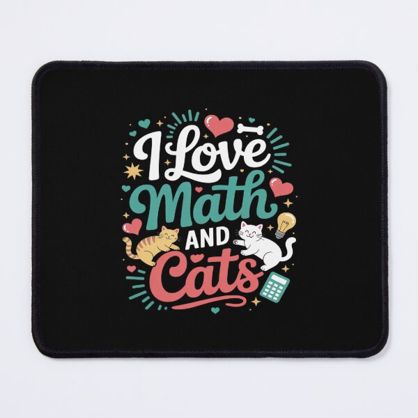 Item preview, I Love Math and Cats Funny Nerdy designed and sold by Shannon Bosley.