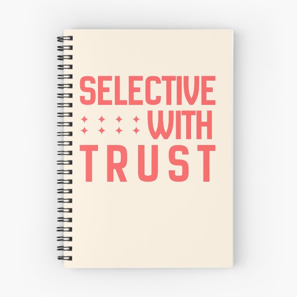 Item preview, Selective With Trust Bold Typography T-Shirt | Introvert Boundaries Quote Minimal Sticker designed and sold by YasirHamidDesigns .