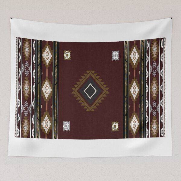 Item preview, Western style carpet and area rug design in rich red tones designed and sold by Line-Aura.