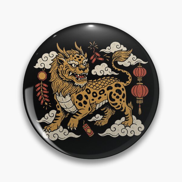 Item preview, Festive Nian Beast Firecrackers Lunar New Year Art designed and sold by zzz888.