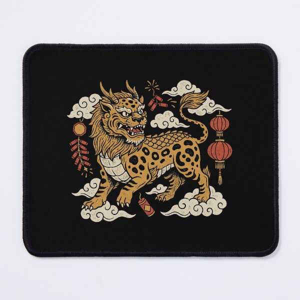 Item preview, Festive Nian Beast Firecrackers Lunar New Year Art designed and sold by zzz888.