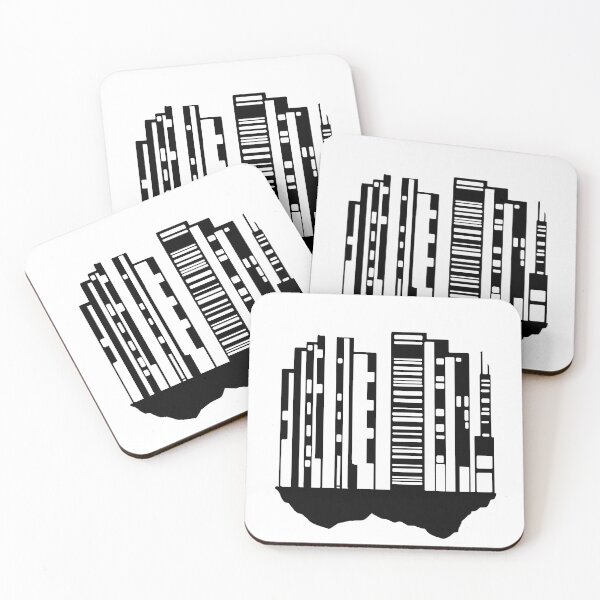 Item preview, Paysage Urbain Volant 12 (simple, noir et blanc, minimaliste) designed and sold by EBFCDesigns.