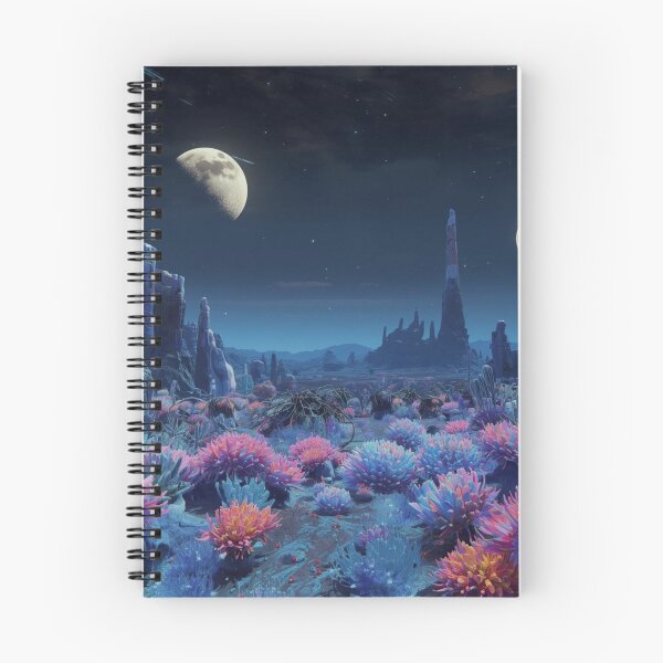 Item preview, ALIEN PLANET EXOPLANET SURFACE TWIN MOON WORLD ALIENS extraterrestrials space lover space exploration moon mission mars mission solar system designed and sold by Jt41.
