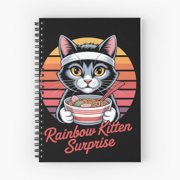 Aperçu de l'œuvre Animaux Chats Chat Arc-en-ciel Chatons Ramen créée et vendue par bloodhumph.