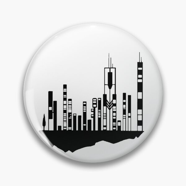 Item preview, Paysage Urbain Volant 9 (simple, noir et blanc, minimaliste) designed and sold by EBFCDesigns.