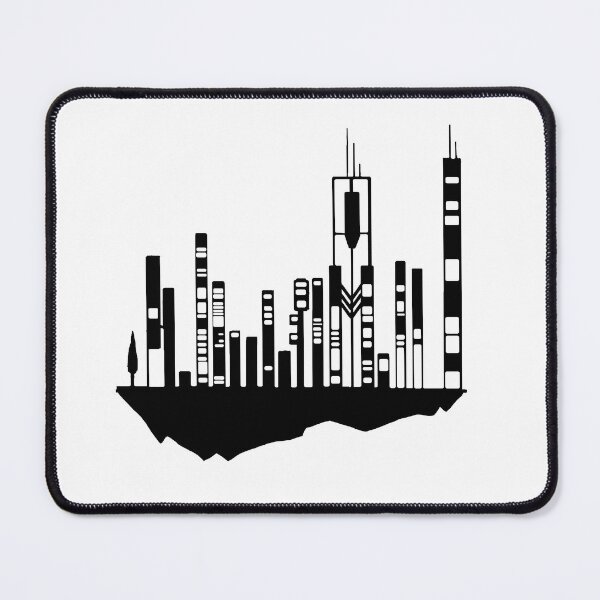 Item preview, Paysage Urbain Volant 9 (simple, noir et blanc, minimaliste) designed and sold by EBFCDesigns.