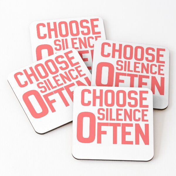 Item preview, Choose Silence Often Bold Typography T-Shirt | Introvert Calm Quote Minimal Sticker designed and sold by YasirHamidDesigns .