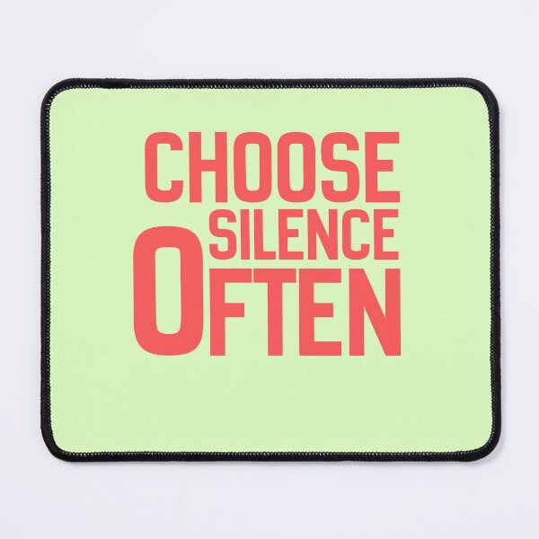 Item preview, Choose Silence Often Bold Typography T-Shirt | Introvert Calm Quote Minimal Sticker designed and sold by YasirHamidDesigns .