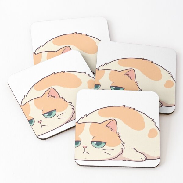 Item preview, Lazy "Meh" Chubby Cat designed and sold by craftedd.