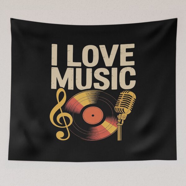 Item preview, I Love Music Vinyl Records designed and sold by Shannon Bosley.