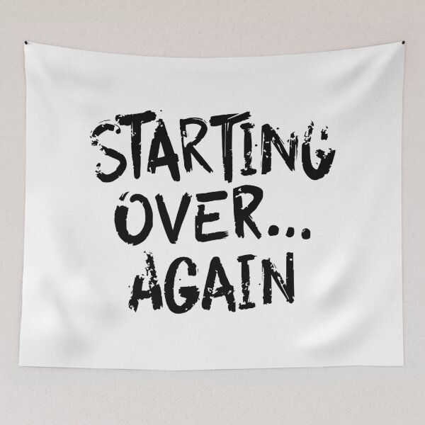 Item preview, Starting Over Again – Minimalist Motivational Quote designed and sold by DavidTeeStudio.