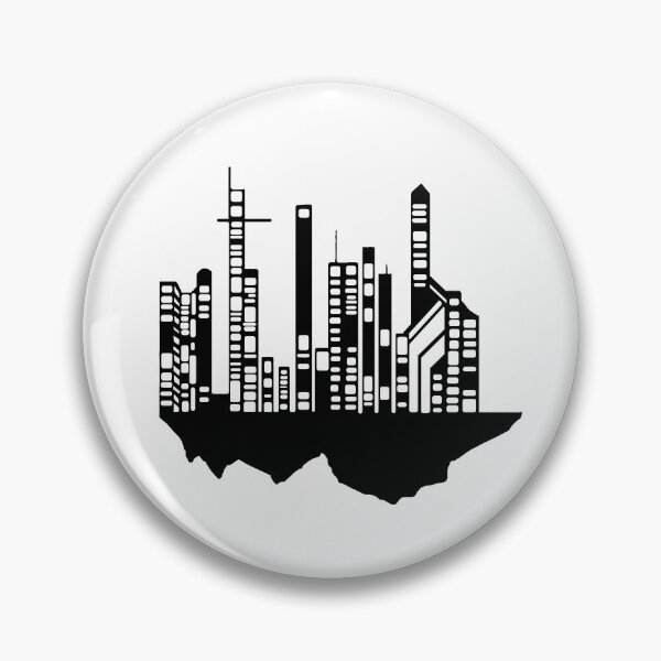 Item preview, Paysage Urbain Volant 10 (simple, noir et blanc, minimaliste) designed and sold by EBFCDesigns.