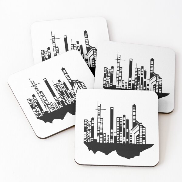 Item preview, Paysage Urbain Volant 10 (simple, noir et blanc, minimaliste) designed and sold by EBFCDesigns.