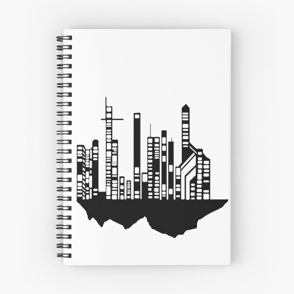 Item preview, Paysage Urbain Volant 10 (simple, noir et blanc, minimaliste) designed and sold by EBFCDesigns.