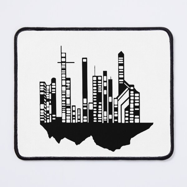Item preview, Paysage Urbain Volant 10 (simple, noir et blanc, minimaliste) designed and sold by EBFCDesigns.