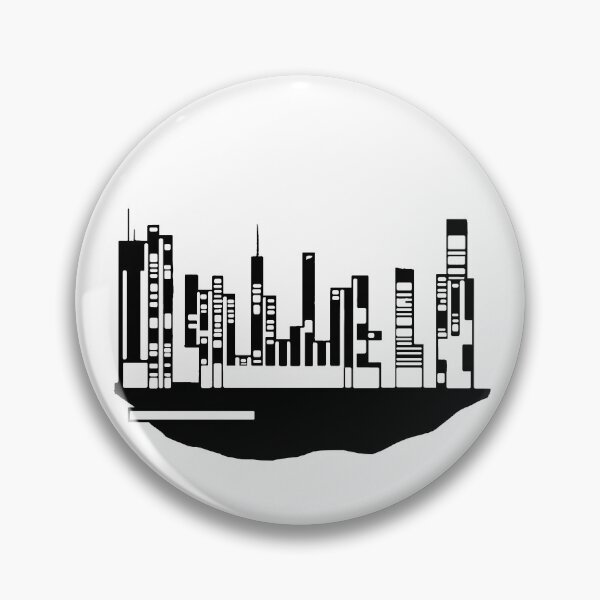 Item preview, Paysage Urbain Volant 8 (simple, noir et blanc, minimaliste) designed and sold by EBFCDesigns.