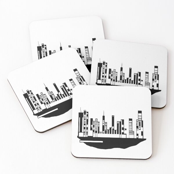 Item preview, Paysage Urbain Volant 8 (simple, noir et blanc, minimaliste) designed and sold by EBFCDesigns.