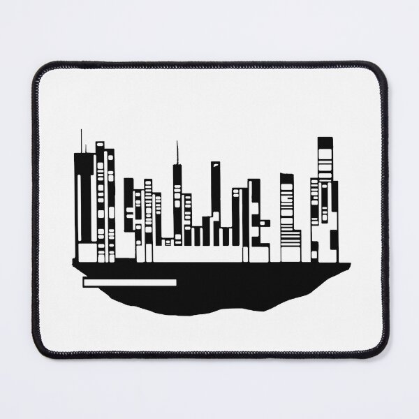 Item preview, Paysage Urbain Volant 8 (simple, noir et blanc, minimaliste) designed and sold by EBFCDesigns.