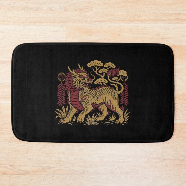 Item preview, Golden Nian Beast Firecrackers Pine Tree Lunar New Year Art designed and sold by zzz888.