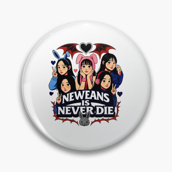 Item preview, Newjeans Is Never Die – Cute Bunny & Bat Wing K-Pop Fan designed and sold by Roblox222.