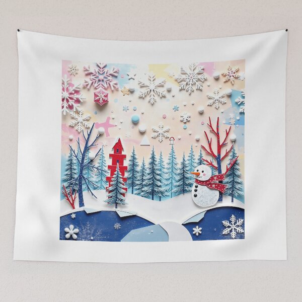 Item preview, Whimsical Winter Wonderland Collage designed and sold by sharon1210.