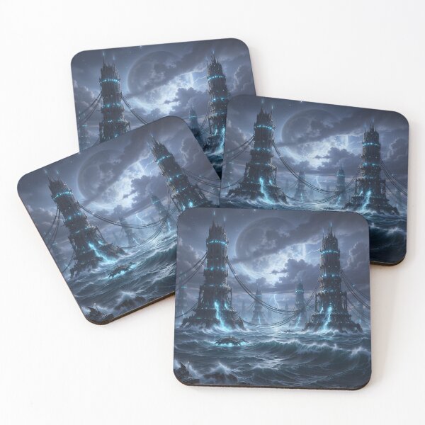 Item preview, The Midnight Citadel: Ethereal Lunar Fortress over the Clouds designed and sold by KYOFRAME.