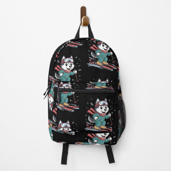 Item preview, Cute Husky Skiing Illustration designed and sold by mvm-shop.