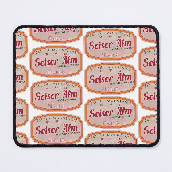 Item preview, Seiser Alm, Italy, textured skiing badge designed and sold by Wanderful-roads.