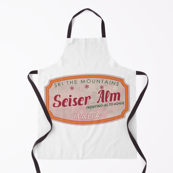 Item preview, Seiser Alm, Italy, textured skiing badge designed and sold by Wanderful-roads.