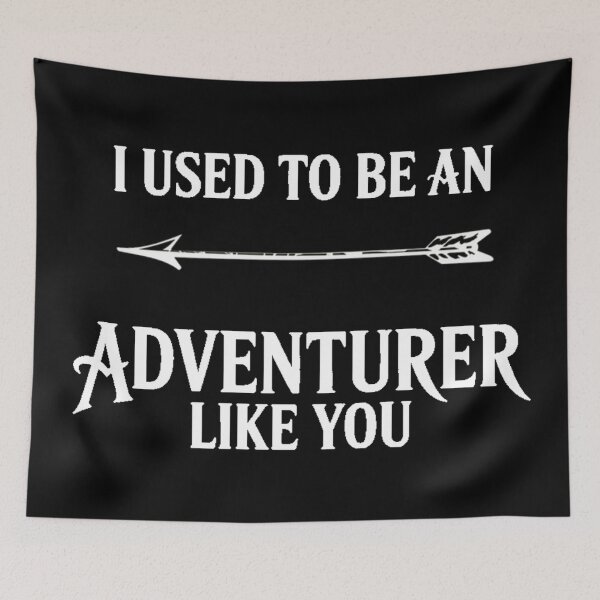 Item preview, I Used to Be an Adventurer Like You – Typography RPG Gamer Fantasy Quote designed and sold by Tomasz  Siennicki.