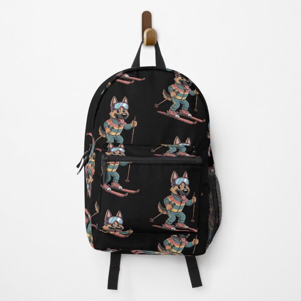 Item preview, Cute German Shepherd Skiing Illustration designed and sold by mvm-shop.