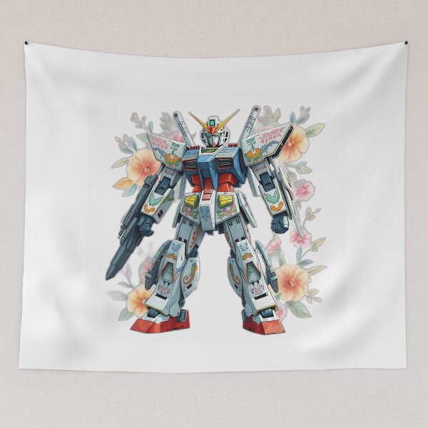 Item preview, Vibrant Gunpla with Vintage Floral Accents designed and sold by sharon1210.