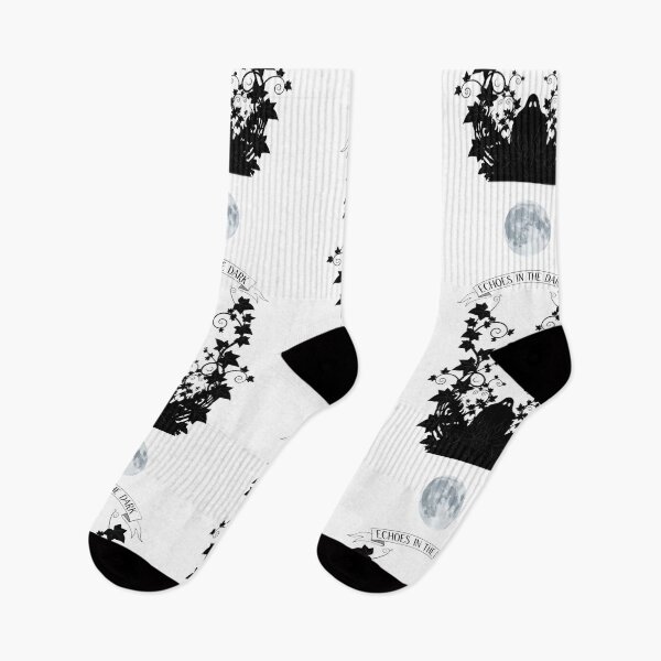 Item preview, Ghost Ivy Moon Silhouette Art – Echoes in the Dark, Gothic Halloween Black and White designed and sold by Luminari Creations.
