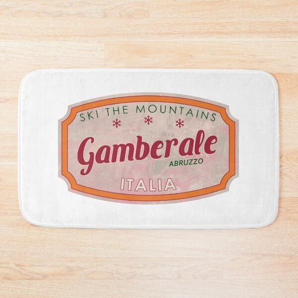 Item preview, Gamberale, Abruzzo, Chieti, Italia, textured skiing badge designed and sold by Wanderful-roads.