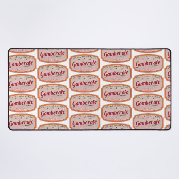 Item preview, Gamberale, Abruzzo, Chieti, Italia, textured skiing badge designed and sold by Wanderful-roads.