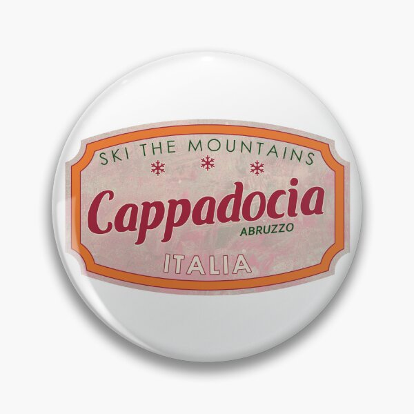 Item preview, Cappadocia, Abruzzo, L’Aquila, Italia, textured skiing badge designed and sold by Wanderful-roads.