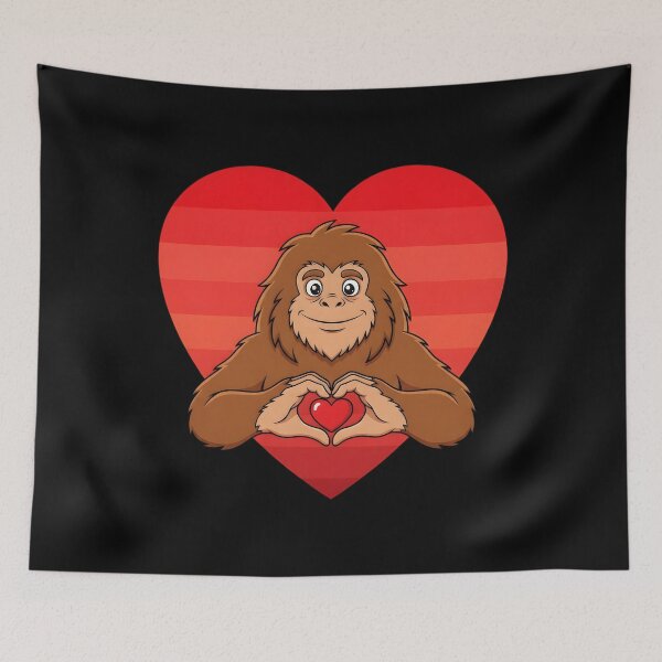Item preview, Funny Sasquatch Hearts Love Valentines Day designed and sold by OlakunleOloroz.