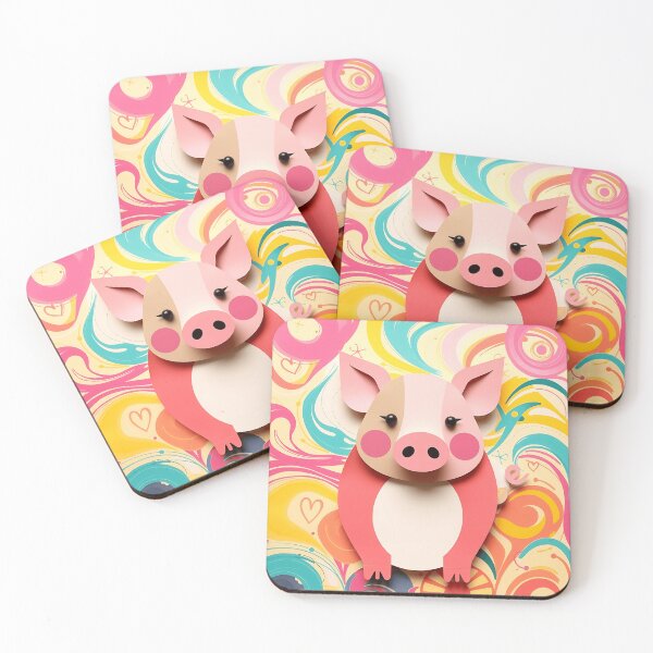 Item preview, Quiet Piggy Paper Collage Art designed and sold by sharon1210.