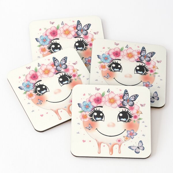 Item preview, Whimsical Floral Smiley Face Art designed and sold by sharon1210.