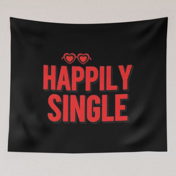 Item preview, Happily Single Funny Self Love Anti Valentine designed and sold by OlakunleOloroz.