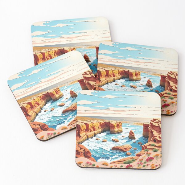 Item preview, Kalbarri Paper Collage Landscape designed and sold by sharon1210.