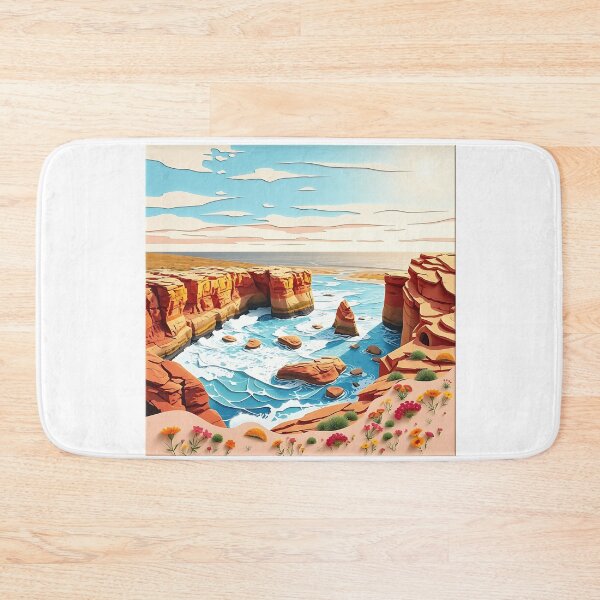 Item preview, Kalbarri Paper Collage Landscape designed and sold by sharon1210.