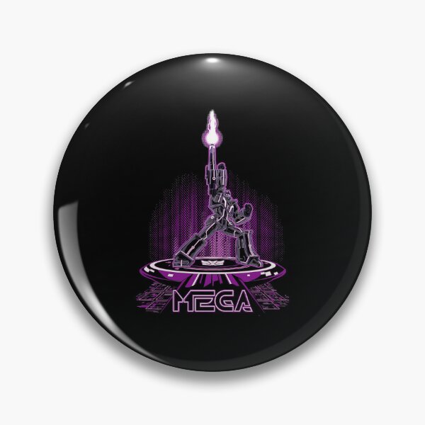 Item preview, Unicron Tower Synthwave Sci Fi Emblem designed and sold by LaurenceLeroux.