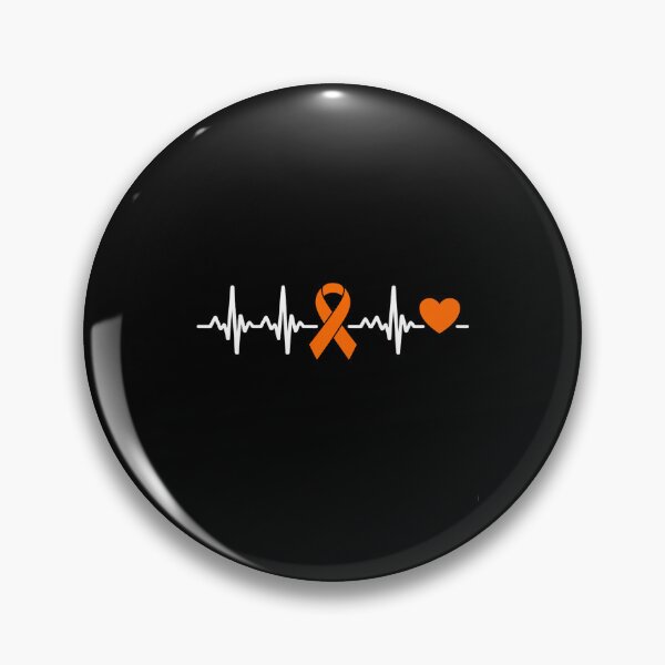 Item preview, Heartbeat ADHD Orange Ribbon ADD ADHD Awareness designed and sold by catsdothingz.