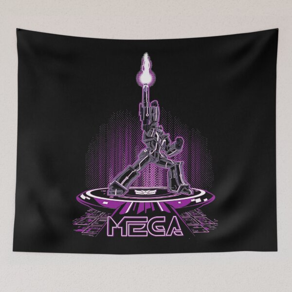 Item preview, Unicron Tower Synthwave Sci Fi Emblem designed and sold by LaurenceLeroux.