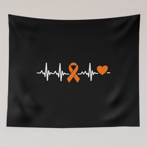 Item preview, Heartbeat ADHD Orange Ribbon ADD ADHD Awareness designed and sold by catsdothingz.