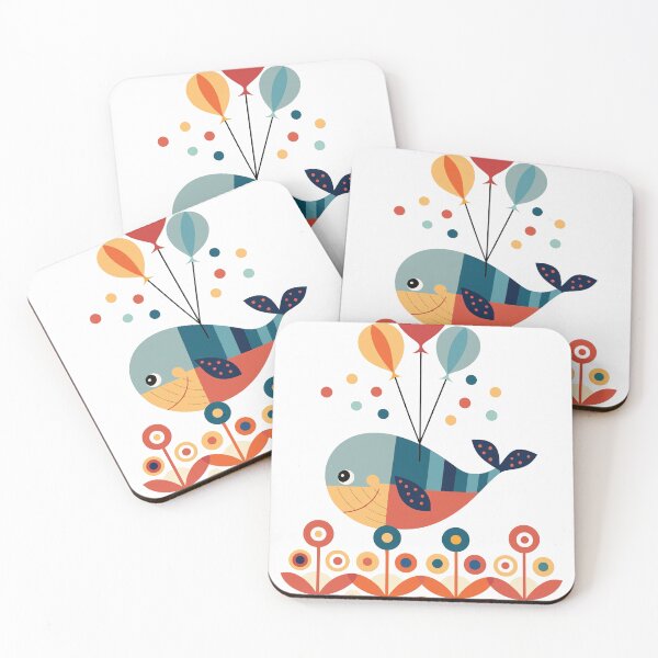 Item preview,  Playful Whale Among Geometric Shapes designed and sold by paulrommer.
