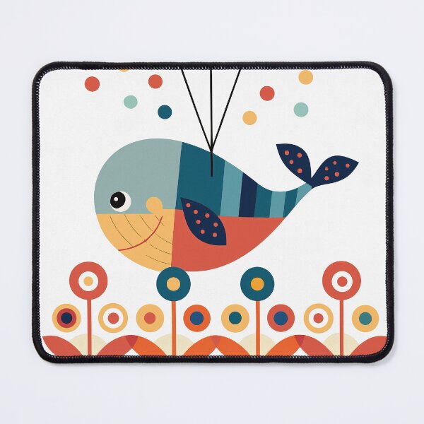 Item preview, Playful Whale Among Geometric Shapes designed and sold by paulrommer.